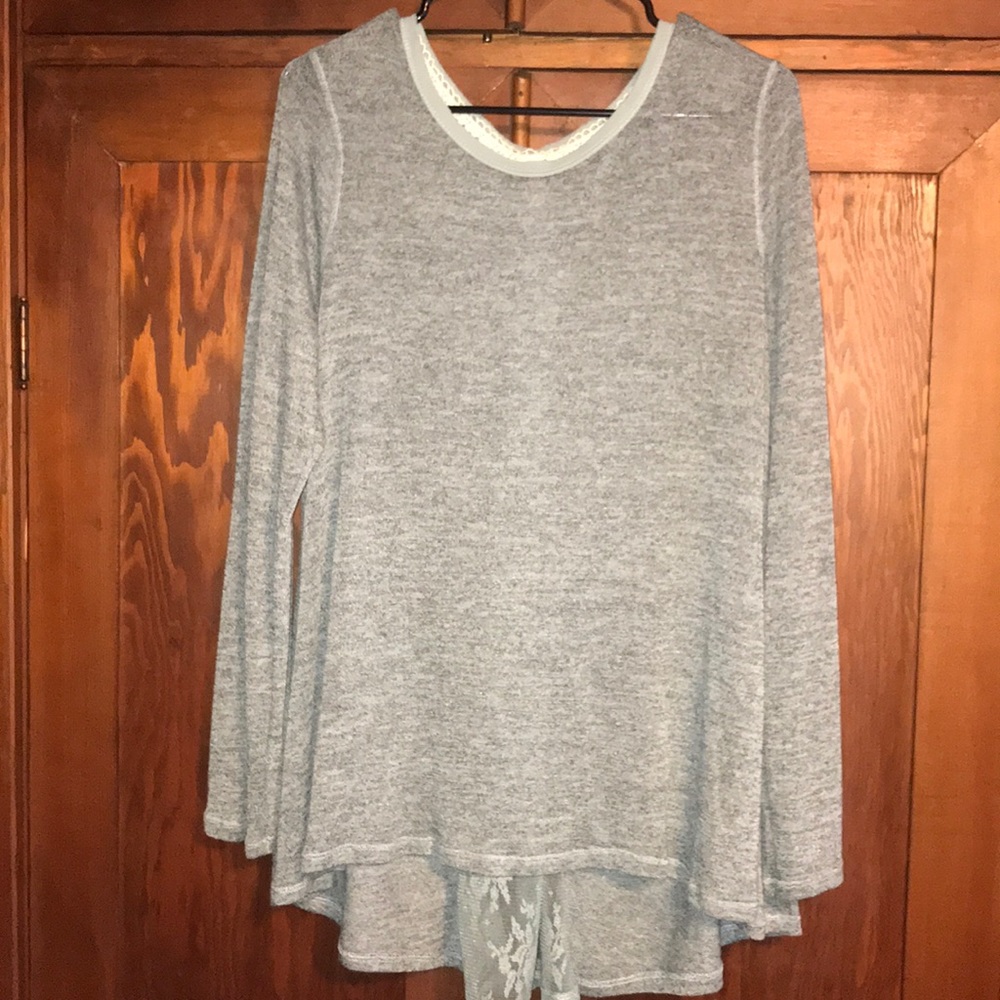 Long sleeve laced back top